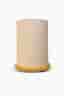 Alde & Lind Lampskärm cylinder beige med gul lin frans