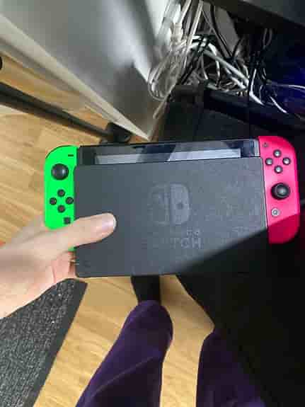 Nintendo Switch spelkonsol neonröd neonblå