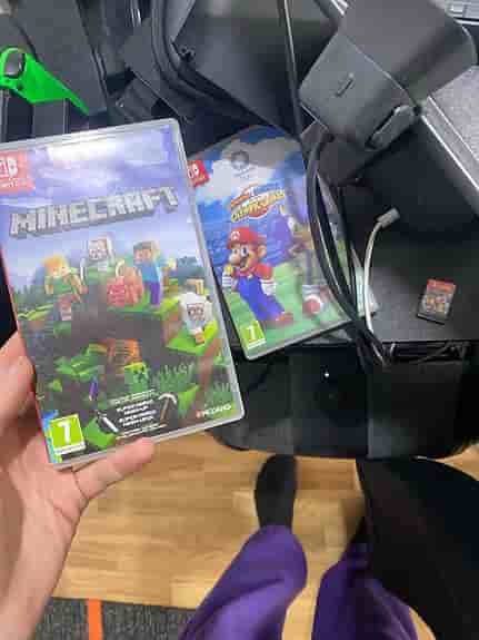 Nintendo Switch spelkonsol neonröd neonblå