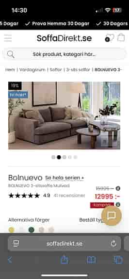 Bolnuevo Mullvad soffa 3-sits
