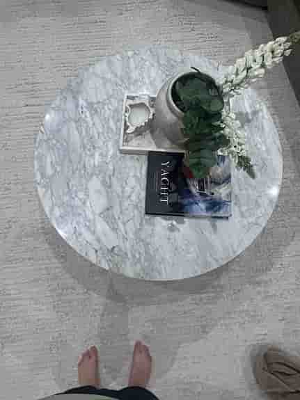 soffbord marmorskiva vit