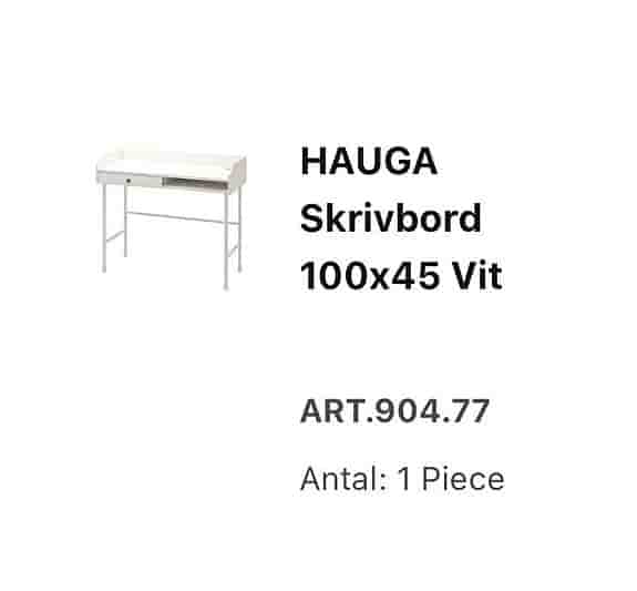 Nytt oanvänt nätt mindre skrivbord IKEA Vitt