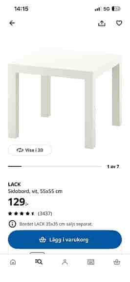 Lack bord från ikea helt nytt i kartong