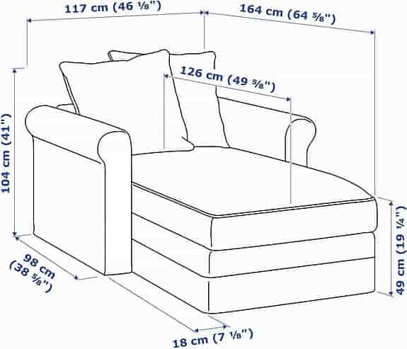 Ikea grönlid schäslong
