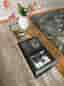 Kho Liang Ie “Langerak” soffbord – glas/krom/wengé – 70-tal design soffbord