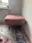 Sittpuff rosa sammet