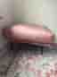 Sittpuff rosa sammet