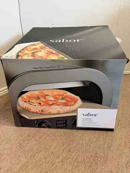Sabor pizzaugn med pizzaspade gråsvart