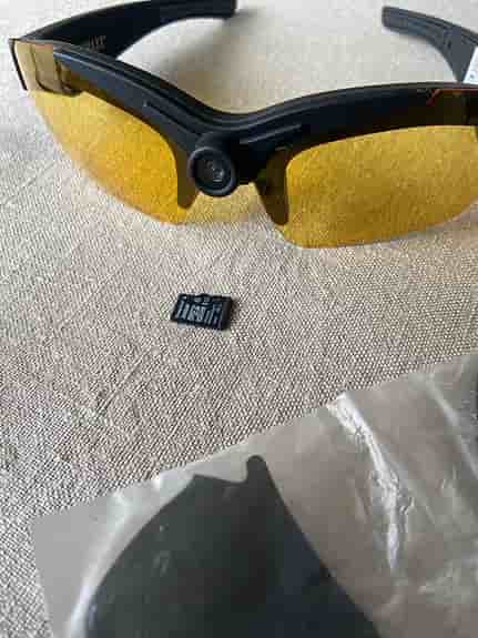 Video-Sport Sunglasses TX-25 solglasögon med kamera Full HD svart gul lins