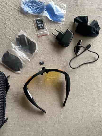 Video-Sport Sunglasses TX-25 solglasögon med kamera Full HD svart gul lins