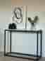 Avlastningsbord / Konsolbord i marmor & svart metall