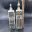 2st Karaffer i lergods,"Cognac & Whisky" Staffel Limburg - svart vit - 50/60-tal