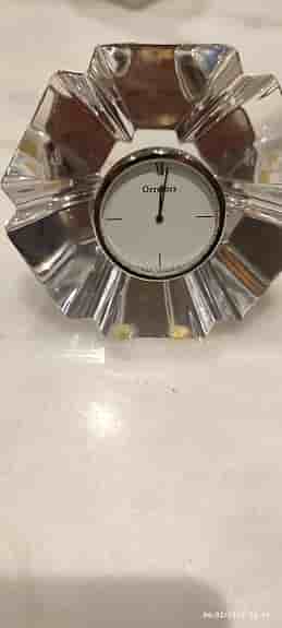 Orrefors bordsklocka glas