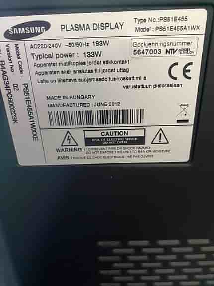 Samsung tv 55"