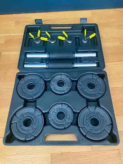 Energetics Weight Training Dumbbell Set hantelset 15 kg svart gjutjärn