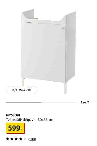 Nysjön tvättställsskåp NYTT