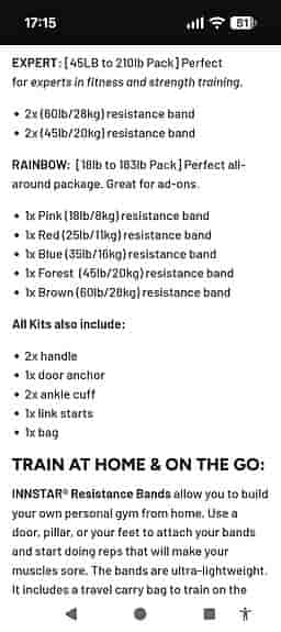 Innstar resistance band
