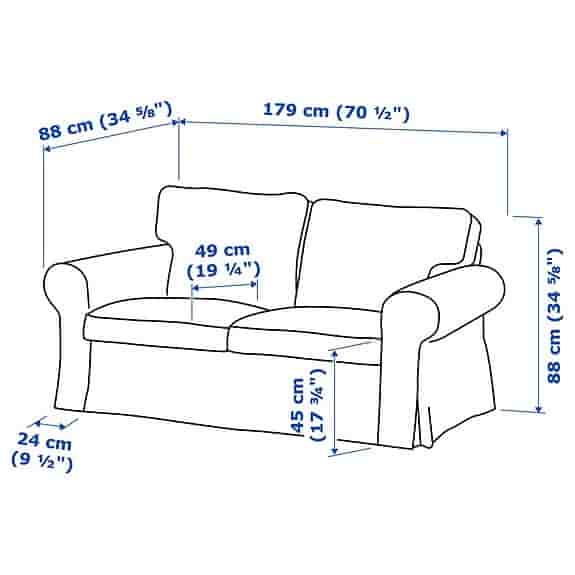 EKTORP IKEA 2 sits soffa VIT