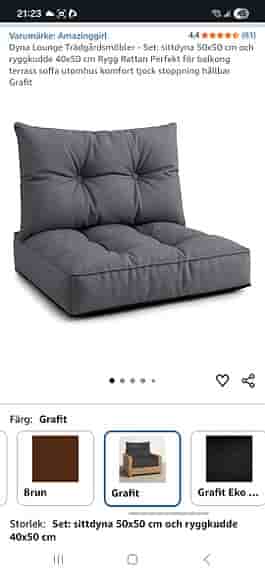 Helt nya dynor till loungemöbler