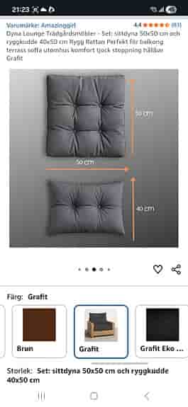 Helt nya dynor till loungemöbler