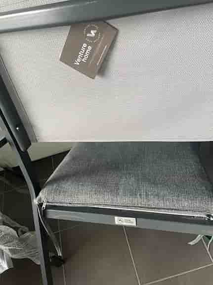 Venture Home utestol grå textil med dynor