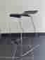 Barstol stapelbar metall svart sits