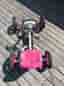 🚗 BERG Buddy trampbil/gokart Lua trampbil / gokart – rosa & vit Toppskick!