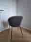 Gubi - Bat Dining Chair (Light Bouclé) fully upholstered