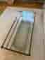 Soffbord glas metall 160x60 cm