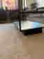 Soffbord glas metall 160x60 cm