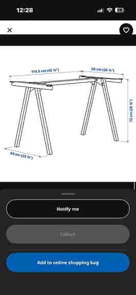 Vitt IKEA-bord – mycket fint skick 🤍