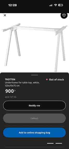 Vitt IKEA-bord – mycket fint skick 🤍