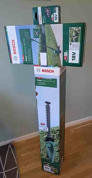 Bosch Häcksax och Grästrimmer, 2 st. 2,0 Ah batterier och laddare