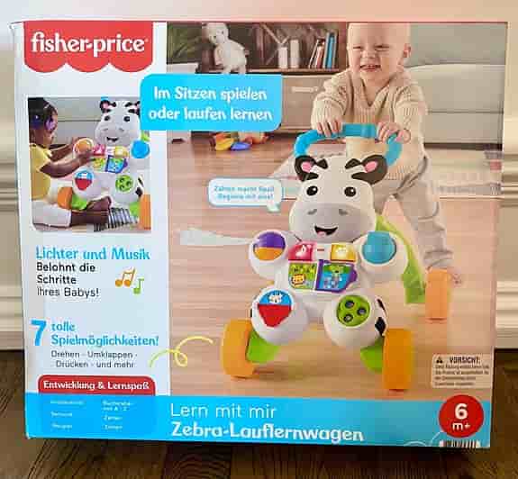 Fisher-Price Zebra Lära-gå-vagn plast flerfärgad