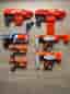 Nerf leksakspistoler kit,  säljes som paket.