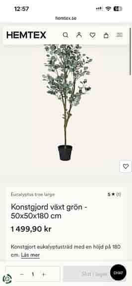 Konstgjord växt från Hemtex
