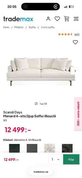 4-sits Menard soffa nyskick
