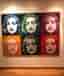 Pop Art Madonna-6 fint inramade tavlor med motiv av Madonna/Andy Warhol
