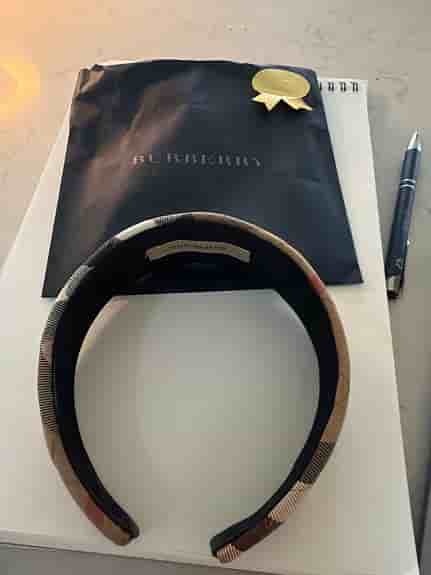 Burberry diadem rutigt beige flerfärgat kvinna