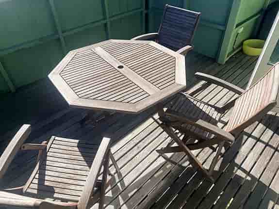 Jutlandia Scandinavian Design trädgårdsgrupp bord och stolar trä