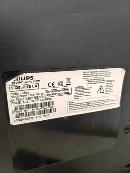 Philips 32PFL5404H TV svart