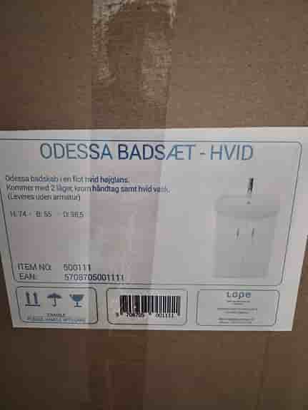 Odessa badset badskåp vit 74x55x38,5 cm