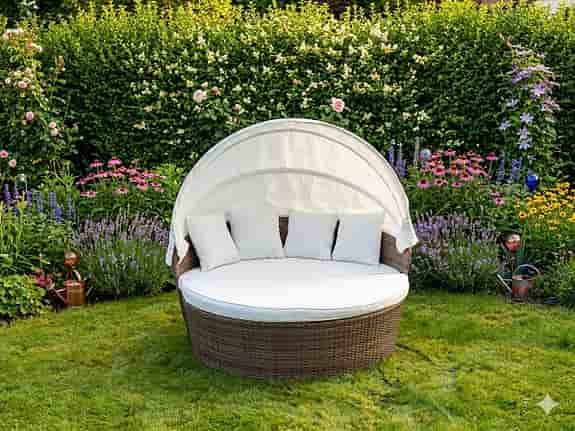 Comfort Garden Florens rund dubbelsolsäng