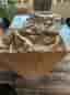 Beige sammetsdraperi