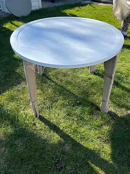 3 Runda trädgårdsbord aluminium vitt - Set
