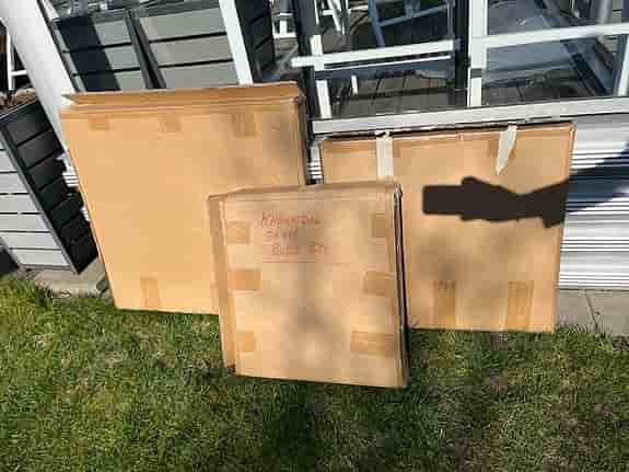 3 Runda trädgårdsbord aluminium vitt - Set
