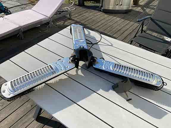 Parasollevärmare elektrisk hopfällbar (infraröd terrassvärmare)