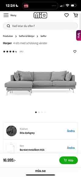Harper soffa 4 sits MIO