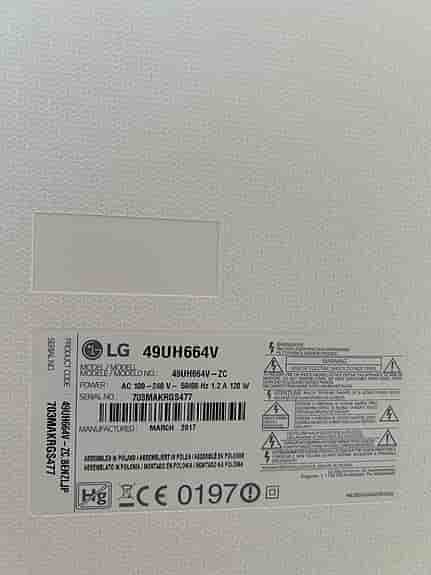 LG 49 Smart TV