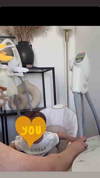 Baby Graco babysitter med gungfunktion vit och brun